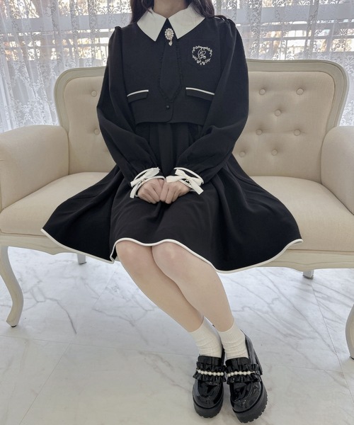 ROJITA ワンピース ROJITA（ロジータ） ワンピース ネクタイ付きポケット刺繍ワンピース