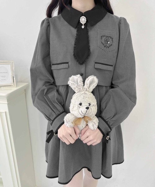 ROJITA（ロジータ） ワンピース ネクタイ付きポケット刺繍ワンピース 