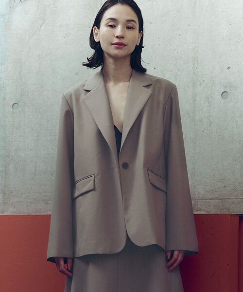 ジャケット テーラードジャケット ELENI/エルニ ウールモヘヤポプリンジャケット レディース