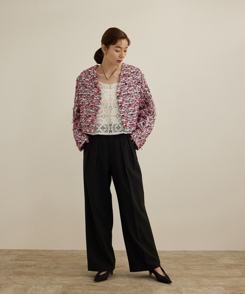 ROPE'（ロペ） パンツ 「撥水」ウールタックトラウザーパンツ「雑誌