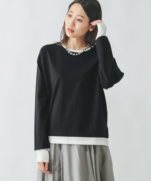 グローバルワーク GLOBAL WORK tシャツ ヘビロッTEEフェイクレイヤー長袖/286248