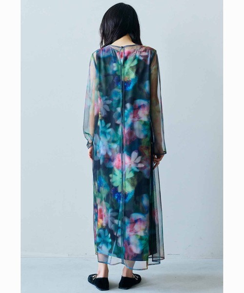 MEDE19F アーカイブコレクション プリント ワンピース 花柄 ティアード MEDE19F 〈「ミュルーズ染織美術館」アーカイブ