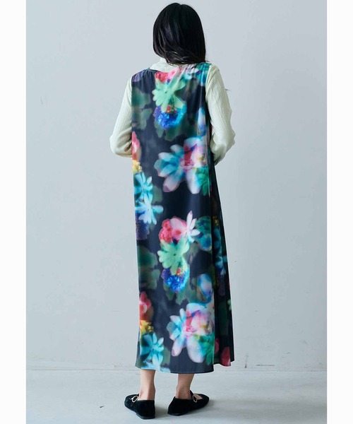 MEDE19F アーカイブコレクション プリント ワンピース 花柄 ティアード MEDE19F ミュルーズモダン〈「ミュルーズ染織美術館」アーカイブ