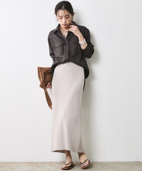 ブラウス シャツ レーヨン麻アウトポケットシャツ「大きいサイズ有」シックスタイル レディース CHIC STYLE ブラウス シャツ レーヨン麻アウトポケットシャツ