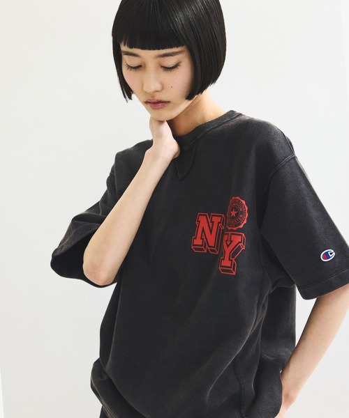 tシャツ 「Champion for ADAM ET ROPE'」EX REVERSE WEAVE SHORT SLEEVE SWEATSHIRT レ ADAM ET ROPE' tシャツ 「Champion for ROPE'」EX REVERSE WEAVE