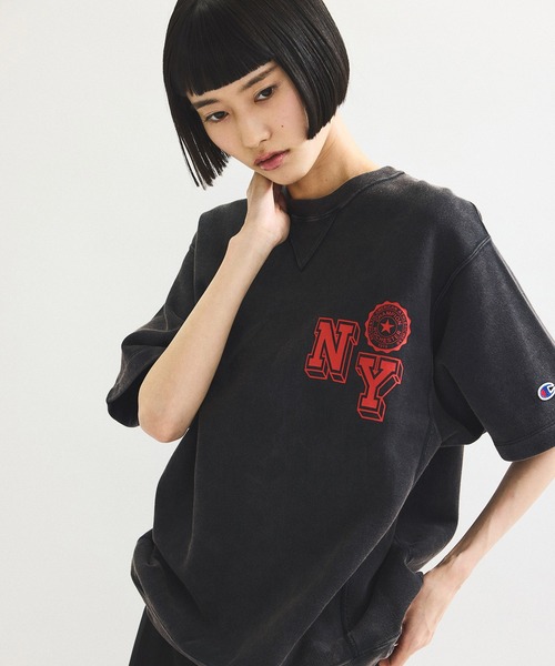 tシャツ 「Champion for ADAM ET ROPE'」EX REVERSE WEAVE SHORT SLEEVE SWEATSHIRT レ ADAM ET ROPE' tシャツ 「Champion for ROPE'」EX REVERSE WEAVE