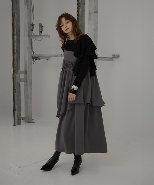 ミエリインヴァリアント ミエリ インヴァリアント MIELI INVARIANT 2Way Tuck Knit Dress