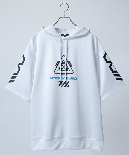 JOHN'S CLOSET tシャツ 「13」サイバーデザインプリント 半袖T