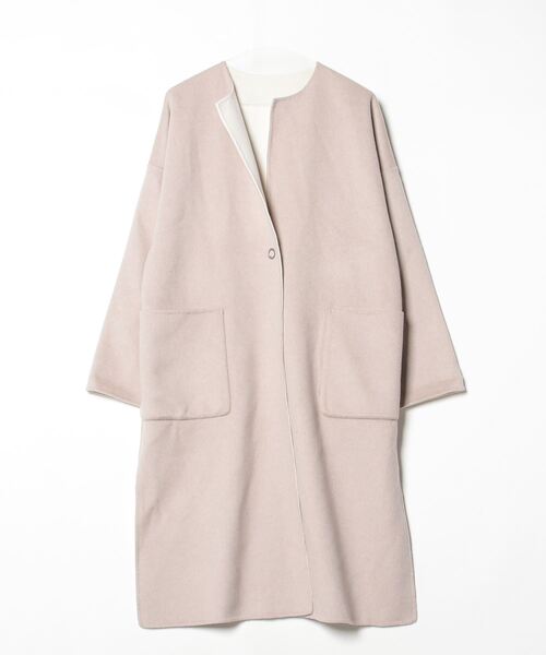 Demi-Luxe BEAMS ノーカラーコート 新品タグ付　ウール Demi-Luxe BEAMS ノーカラーコート 新品タグ付ウール