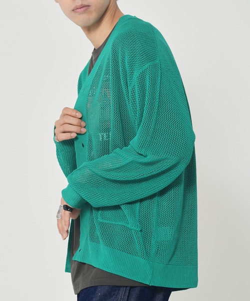 ROUGH TRADE カーディガン メッシュカーディガン(M1) メンズ