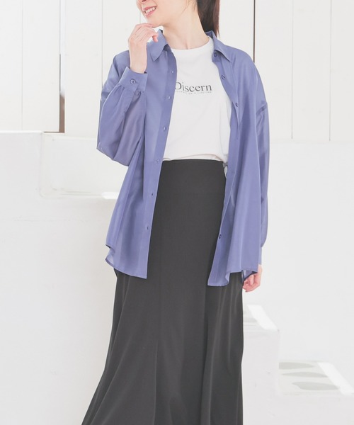 Honeys ブラウス シャツ Tシャツ付シアーシャツ レディース