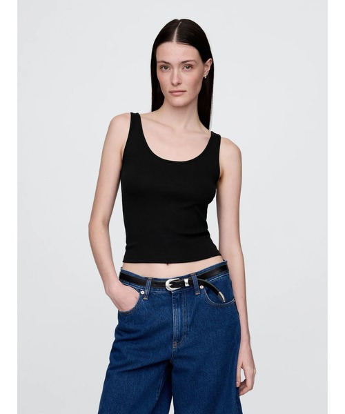 GAP（ギャップ） タンクトップ ノースリーブ モダン クロップド タンク
