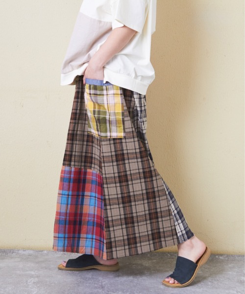 スカート pOpO Cotton Organza Wave Tuck Skirt | Pasand by ne Quittez pas