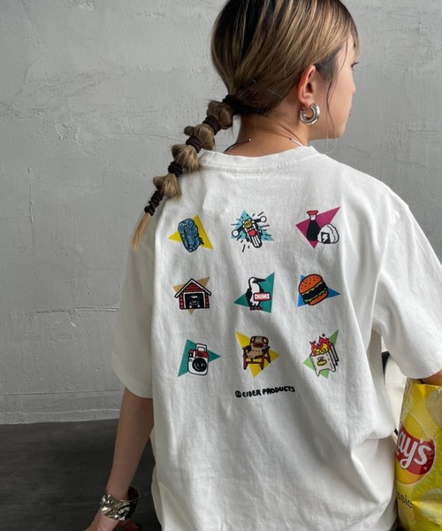 tシャツ 「WEB限定」「CHUMS/チャムス」 かせきさいだぁ アラカルトバックプリント ショートスリーブTシャツ レディース メンズ