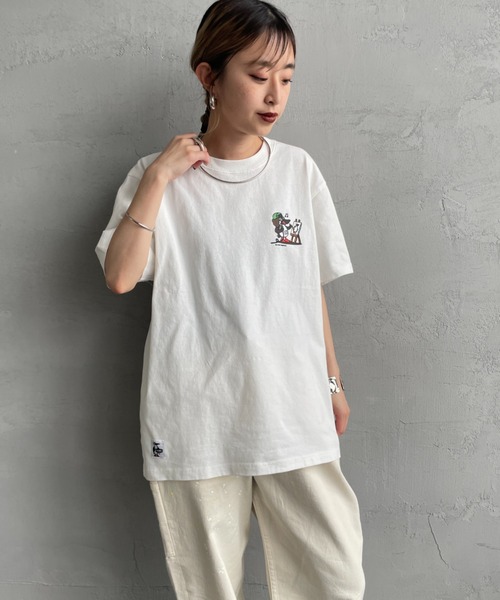 tシャツ 「WEB限定」「CHUMS/チャムス」 かせきさいだぁ アラカルトバックプリント ショートスリーブTシャツ レディース メンズ CHUMS tシャツ 「WEB限定」「CHUMS/チャムス」 かせきさいだぁ