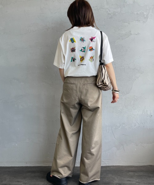 tシャツ 「WEB限定」「CHUMS/チャムス」 かせきさいだぁ アラカルトバックプリント ショートスリーブTシャツ レディース メンズ CHUMS tシャツ 「WEB限定」「CHUMS/チャムス」 かせきさいだぁ