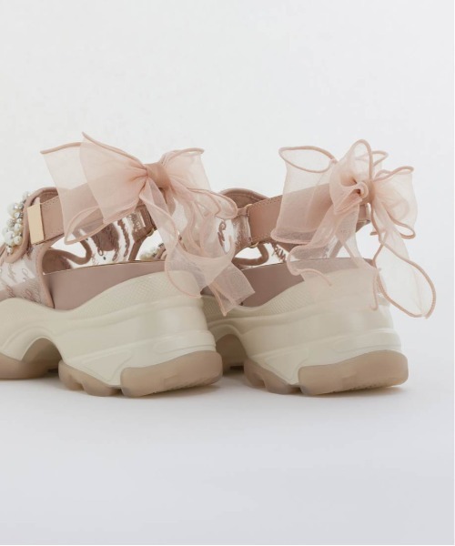 ランダ（RANDA）/【22．5−25．5】【Mickey＆Minnie】/2WAYパールデザインスポーツサンダル RANDA（ランダ） サンダル 「Mickey＆Minnie」/2WAYパールデザイン