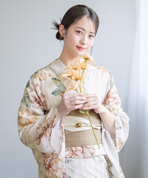 SOUBIEN（創美苑） 浴衣 floro浴衣2点セット(浴衣＋半幅帯