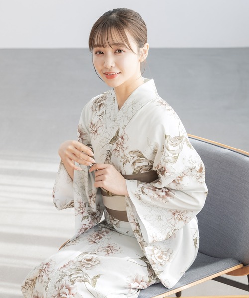 SOUBIEN（創美苑） 浴衣 floro浴衣2点セット(浴衣＋半幅帯