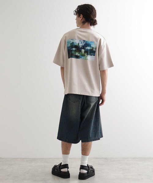 tk.TAKEO KIKUCHI tシャツ サマースウェード アブストカットソー