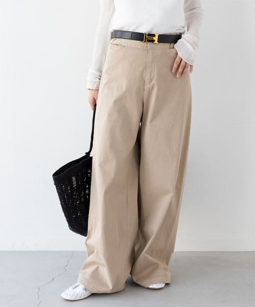Deuxieme Classe」 チノパンツ 36 ベージュ レディース
