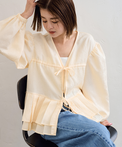 ブラウス シャツ GHOSPELL/ゴスペル Pernilla Pleat Top レディース
