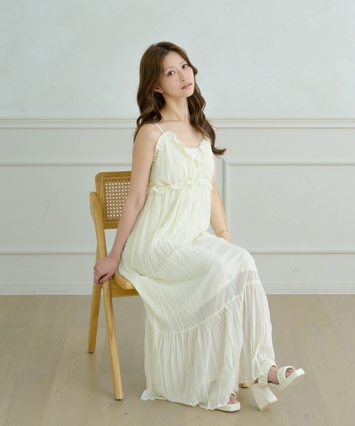 Ambre Neige ワンピース crinkle camisole dress / クリンクル