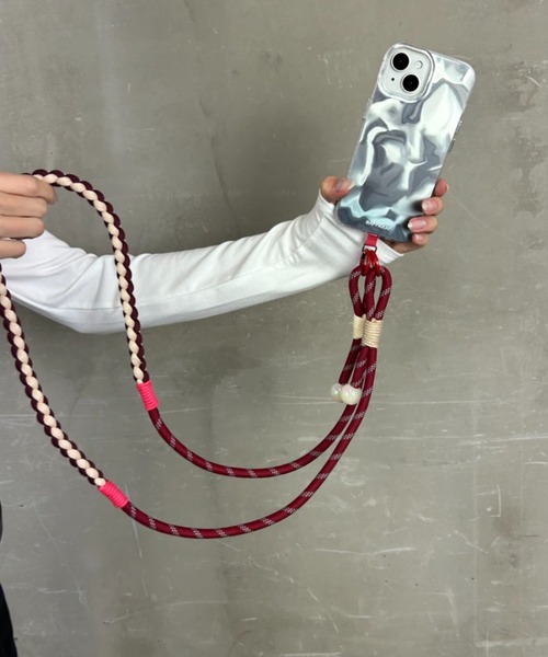 カラフル アウトドアロープ マルチカラー ショルダーストラップ スマホ