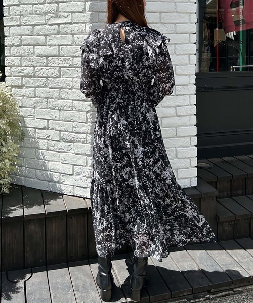 INGNI ネイビー 長袖 ワンピース M