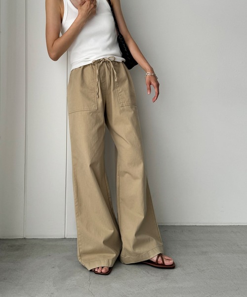 CANAL JEAN パンツ El mar コットンベイカーイージーパンツ