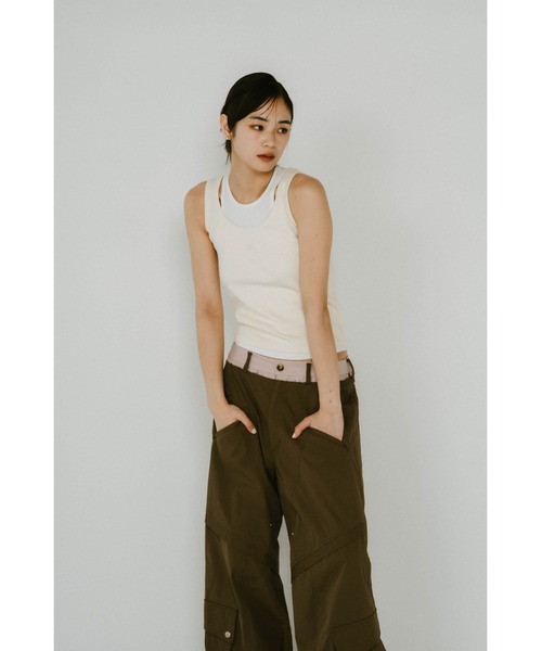 Knuth Marf タンクトップ Knuth Marf - 【KnuthMarf × PALM】カップインリブタンクトップ