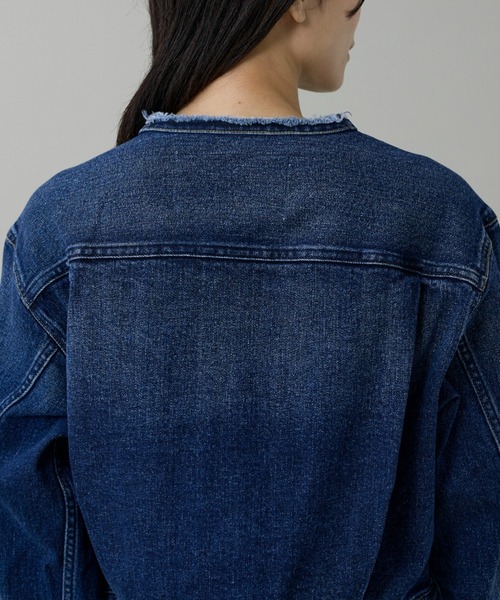 INED（イネド） デニムジャケット gジャン 「別注アイテム」ノーカラー