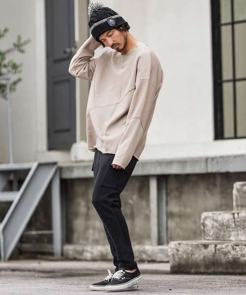 CAMBIO（カンビオ） カーゴパンツ mp13869-裏起毛スウェットカーゴ