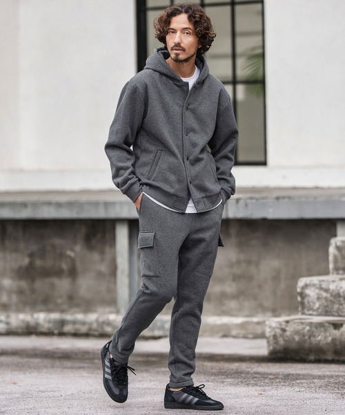 CAMBIO（カンビオ） カーゴパンツ mp13869-裏起毛スウェットカーゴ