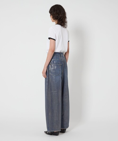 ワイドパンツ ジーンズ デニム デニムパンツ 「ASTRAET」コーティング BIG バルーンデニムパンツ UNISEX レディース メンズの画像