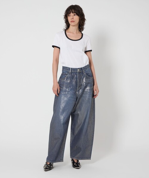 ワイドパンツ ジーンズ デニム デニムパンツ 「ASTRAET」コーティング BIG バルーンデニムパンツ UNISEX レディース メンズの画像