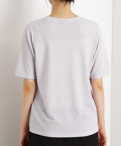 THE SHOP TK tシャツ 半袖 5分袖シアーTシャツ「二の腕カバー/洗濯機OK