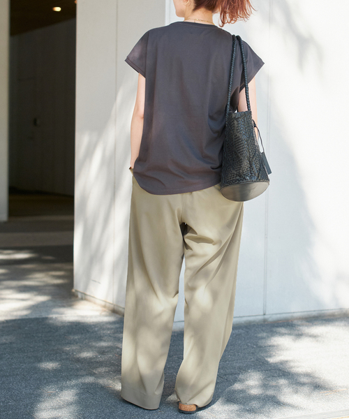 新品タグ付き Spick & Span ヴィンテージライククロスイージーパンツ Spick＆Span スラックス パンツ 「WEB限定追加」ジョーゼット