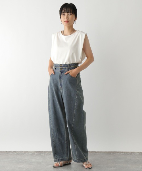 「LEPSIM」 デニムパンツ MEDIUM ブルー系その他 レディース