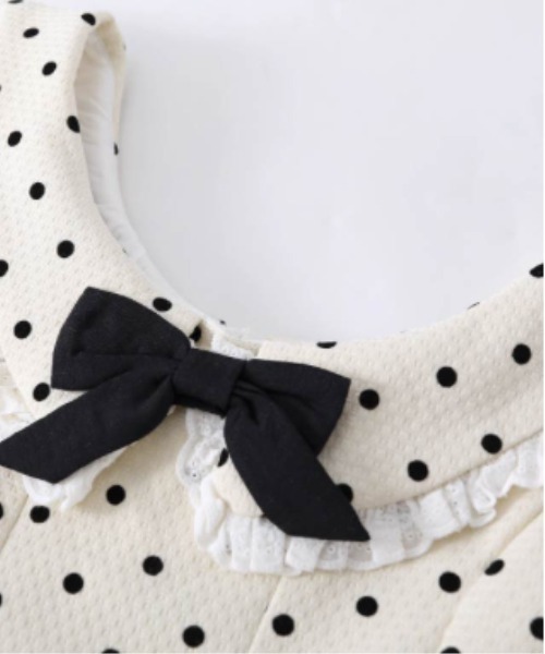 LA POMME petit（ラポミ・プチ） ワンピース Texture Corset Dot Doll