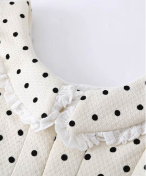 LA POMME petit（ラポミ・プチ） ワンピース Texture Corset Dot Doll