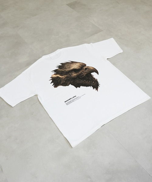 tシャツ SANDER LAND 9.1ozマグナムウェイト 雷鳥 バックプリント ビッグシルエット 半袖Tシャツ メンズ レディース | ブランド登録なし | 21