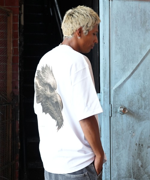 tシャツ SANDER LAND 9.1ozマグナムウェイト 雷鳥 バックプリント ビッグシルエット 半袖Tシャツ メンズ レディース | ブランド登録なし | 12