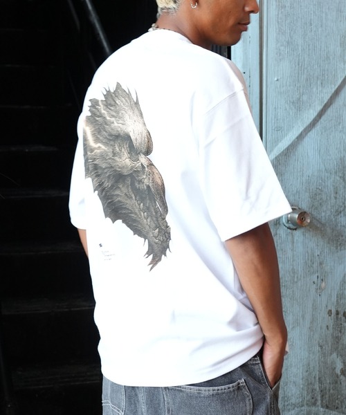 tシャツ SANDER LAND 9.1ozマグナムウェイト 雷鳥 バックプリント ビッグシルエット 半袖Tシャツ メンズ レディース | ブランド登録なし | 13