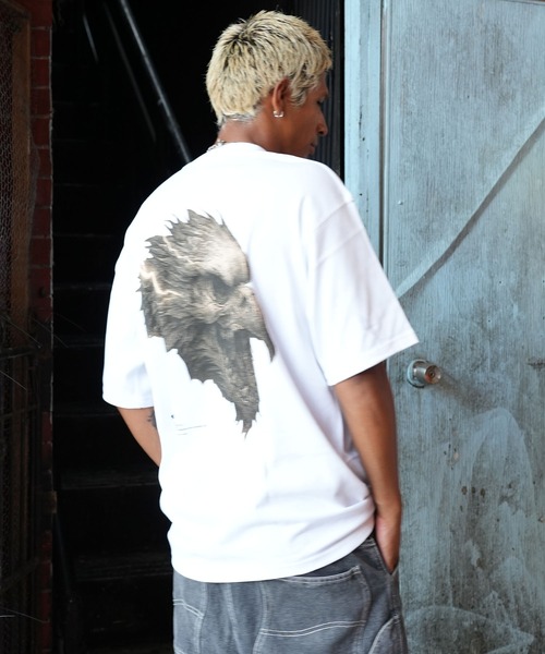 tシャツ SANDER LAND 9.1ozマグナムウェイト 雷鳥 バックプリント ビッグシルエット 半袖Tシャツ メンズ レディース | ブランド登録なし | 08