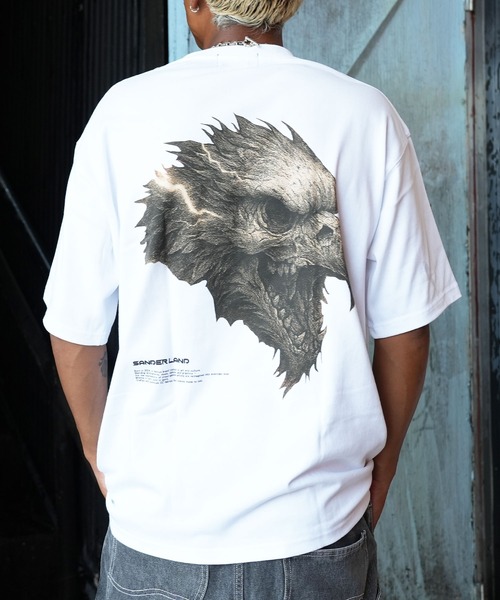 tシャツ SANDER LAND 9.1ozマグナムウェイト 雷鳥 バックプリント ビッグシルエット 半袖Tシャツ メンズ レディース | ブランド登録なし | 09
