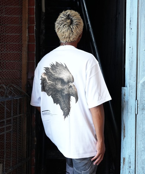 tシャツ SANDER LAND 9.1ozマグナムウェイト 雷鳥 バックプリント ビッグシルエット 半袖Tシャツ メンズ レディース | ブランド登録なし | 02