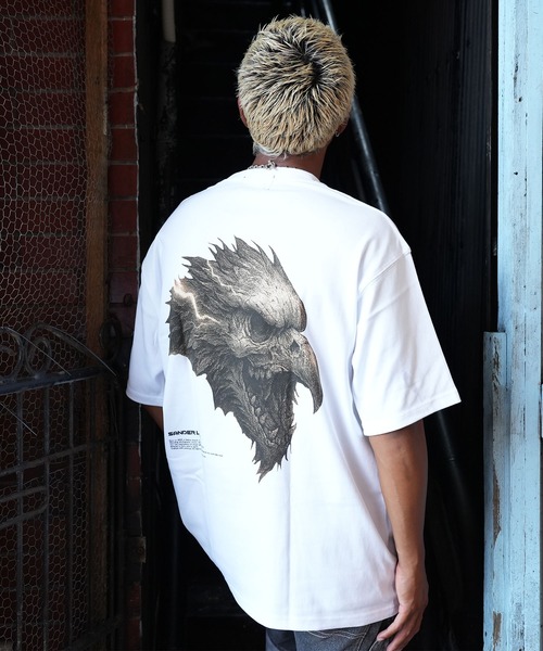 tシャツ SANDER LAND 9.1ozマグナムウェイト 雷鳥 バックプリント ビッグシルエット 半袖Tシャツ メンズ レディース | ブランド登録なし | 04