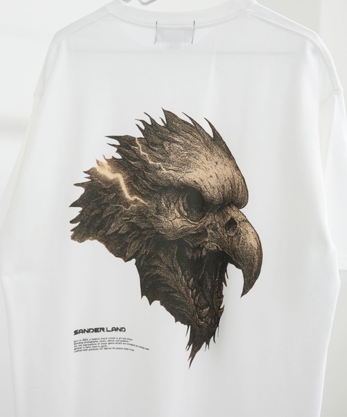 tシャツ SANDER LAND 9.1ozマグナムウェイト 雷鳥 バックプリント ビッグシルエット 半袖Tシャツ メンズ レディース | ブランド登録なし | 17