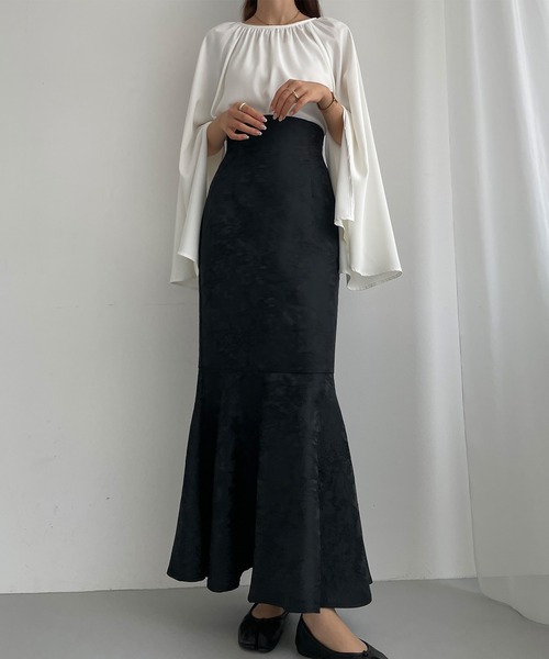 「Louere」 ロングスカート MEDIUM アイボリー レディース_画像3